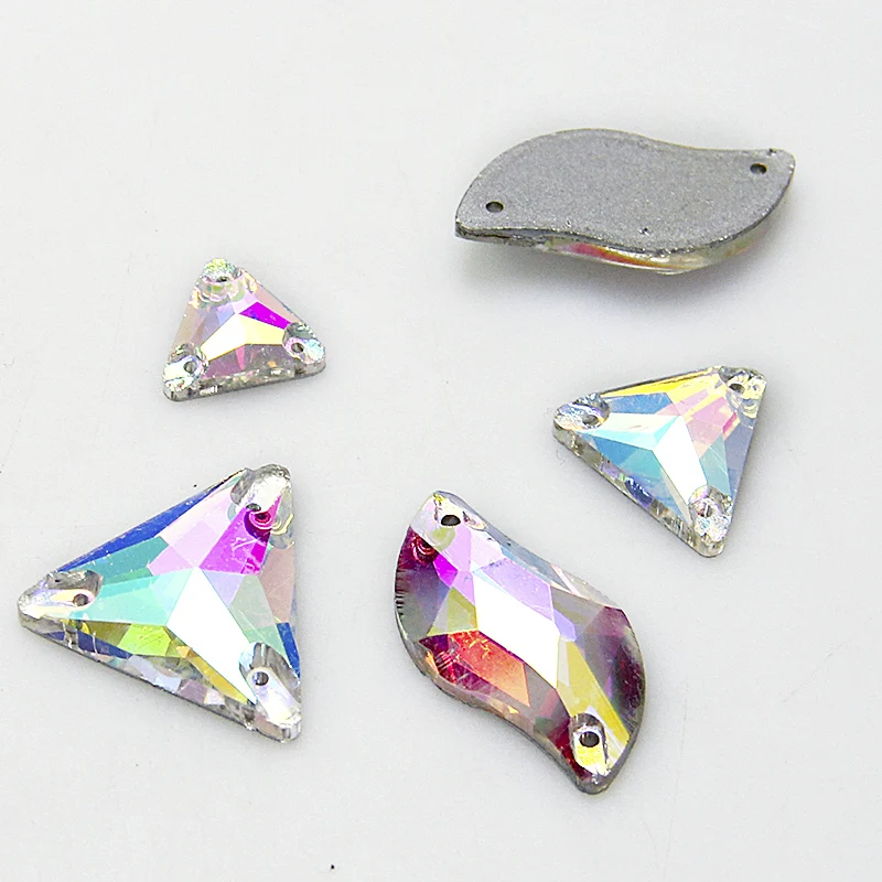 S образная блестящая форма высокое качество пришивка камня кристалла АБ с 2