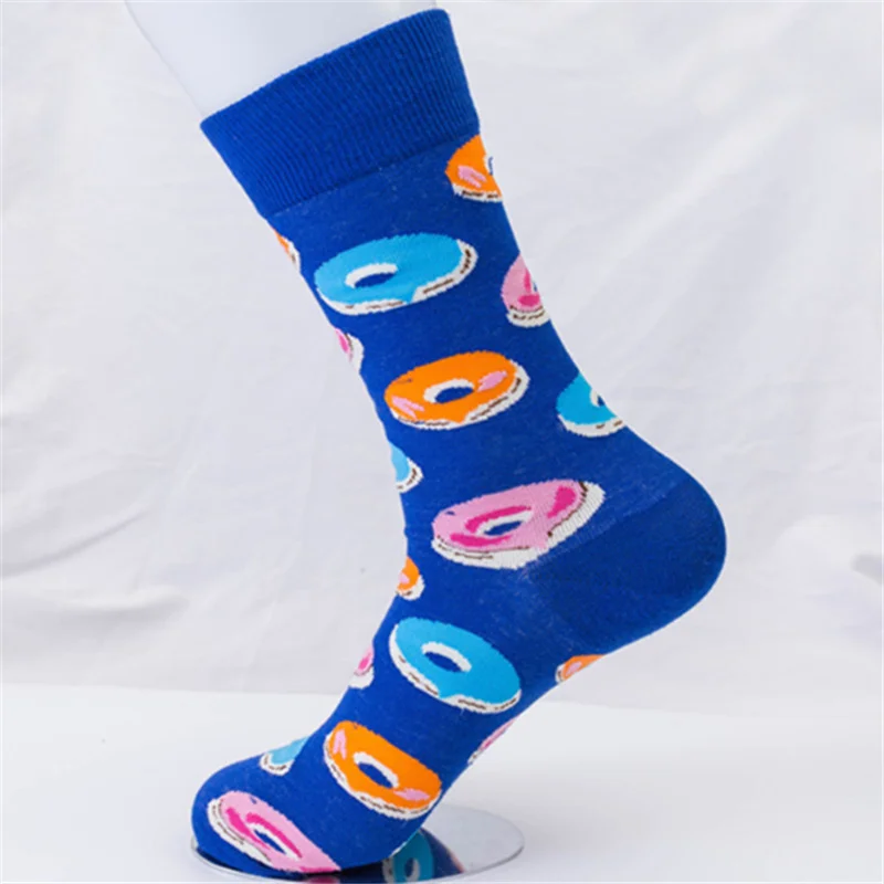 Moda Socmark новые хлопковые счастливые мужские носки/Женские повседневные дизайнерские брендовые забавные носки в британском стиле Harajuku - Цвет: 51056