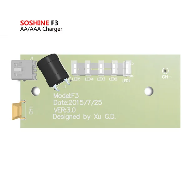Фото Soshine SC-F3 Mini интеллектуальное зарядное устройство USB входное для Li-Ion 14500 10440 / Ni-MH AA AAA Soshine SC-F3 Mini интеллектуальное зарядное устройство USB входное для Li-Ion 14500 10440 / Ni-MH AA AAA