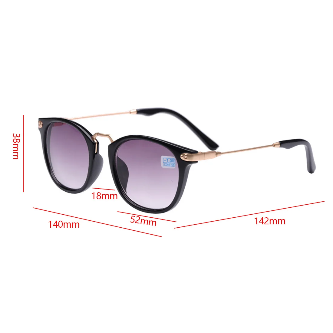 Lentes mujer, очки для близорукости, черная оправа, металлические очки, линзы, прицельные очки по рецепту-1-1,5-2-2,5-3-3,5-4,0