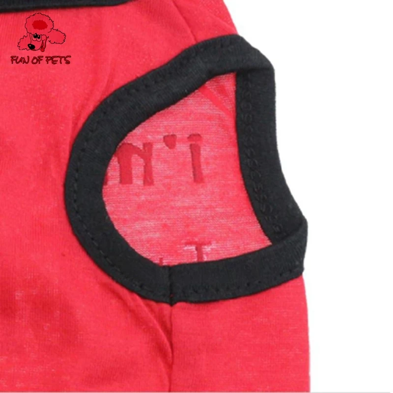 2017 милый жилет для домашних животных я не носу под этой футболкой собак лето