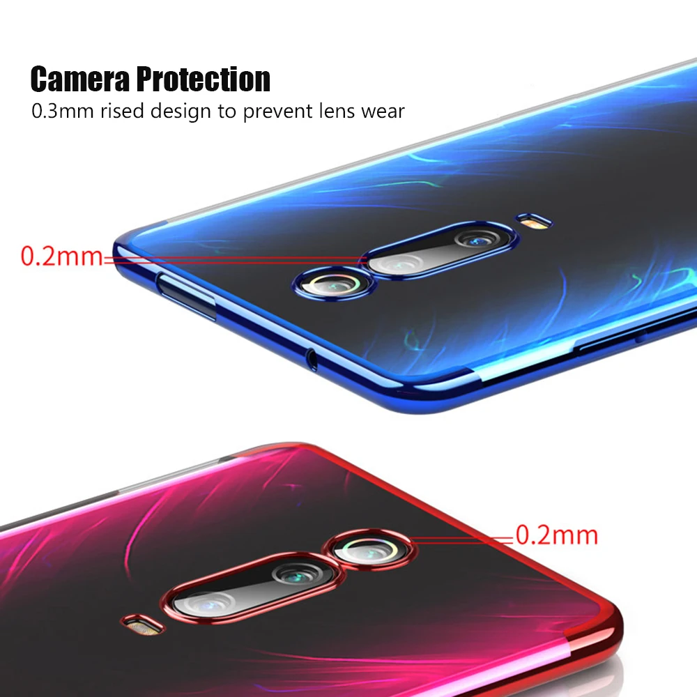 Ультратонкий Прозрачный чехол для Redmi K20 Pro, мягкая задняя крышка из ТПУ с покрытием для Xiaomi Mi9T Pro 9 SE F1 8Lite Redmi 7 Note7 Pro 6A