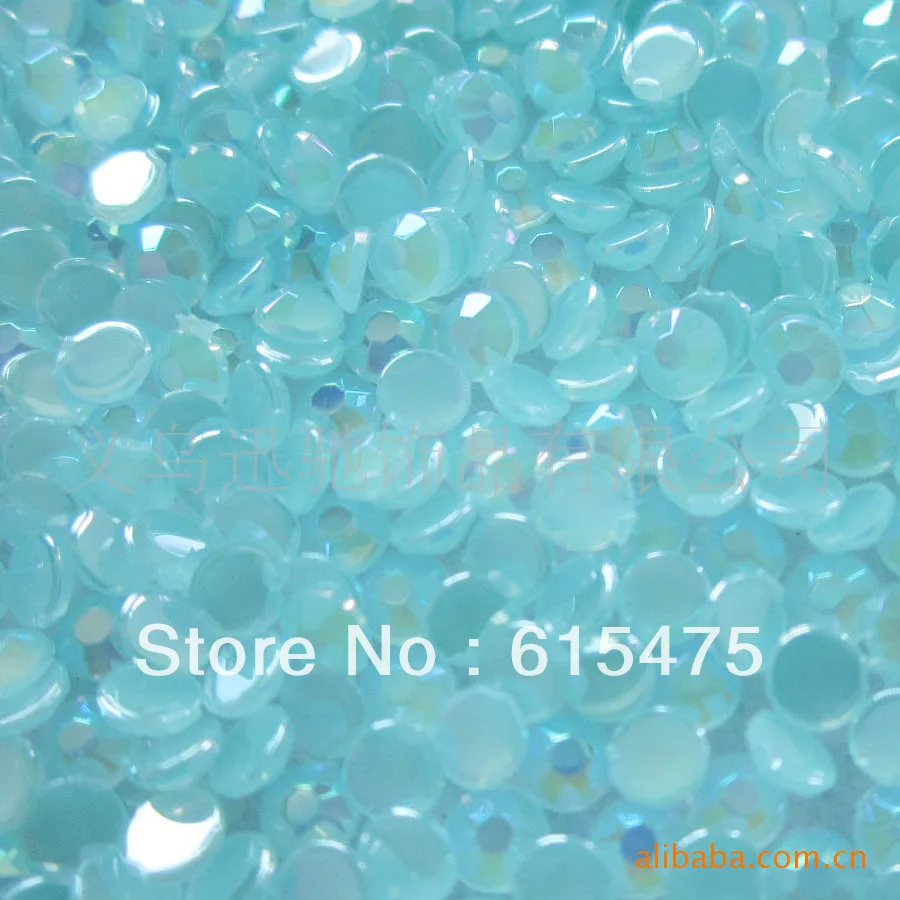 

JELLY AQUAMARINE AB 5mm 10,000Pcs/LOT Taiwang Acrylic Flatback Rhinestone,Nail art rhinestones