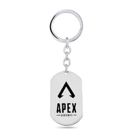game apex legends keychain stainless steel key ring for men women bag key chain car accesorias jewelry llaveros sleutelhanger