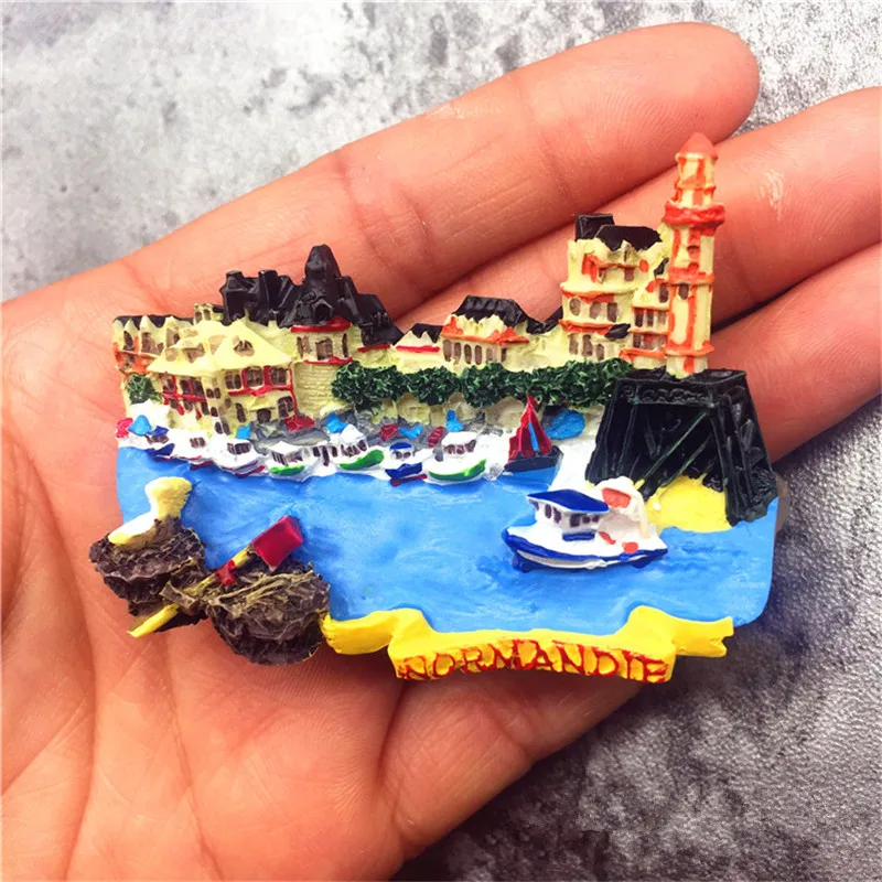 

New Arrival Trouville Switzerland Refrigerator Fridge Magnets Souvenir 3D Resin Magnetic Stickers Decoration free shipping