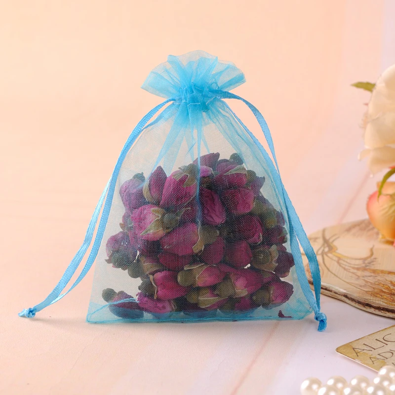 Сумки из органзы 10x15 см 50 шт bolsas de мешочек для украшений из органзы bolsitas de органза маленький Подарочный пакет sacchetti органза может логотип на заказ
