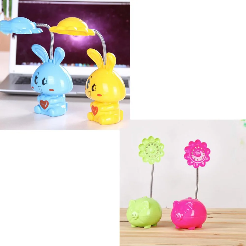 LED Night Light for Kids Sensor Controlled Nightlights Baby Nursing Cartoon Rabbit Shaped Lamp Drop Shipping Sale | Освещение