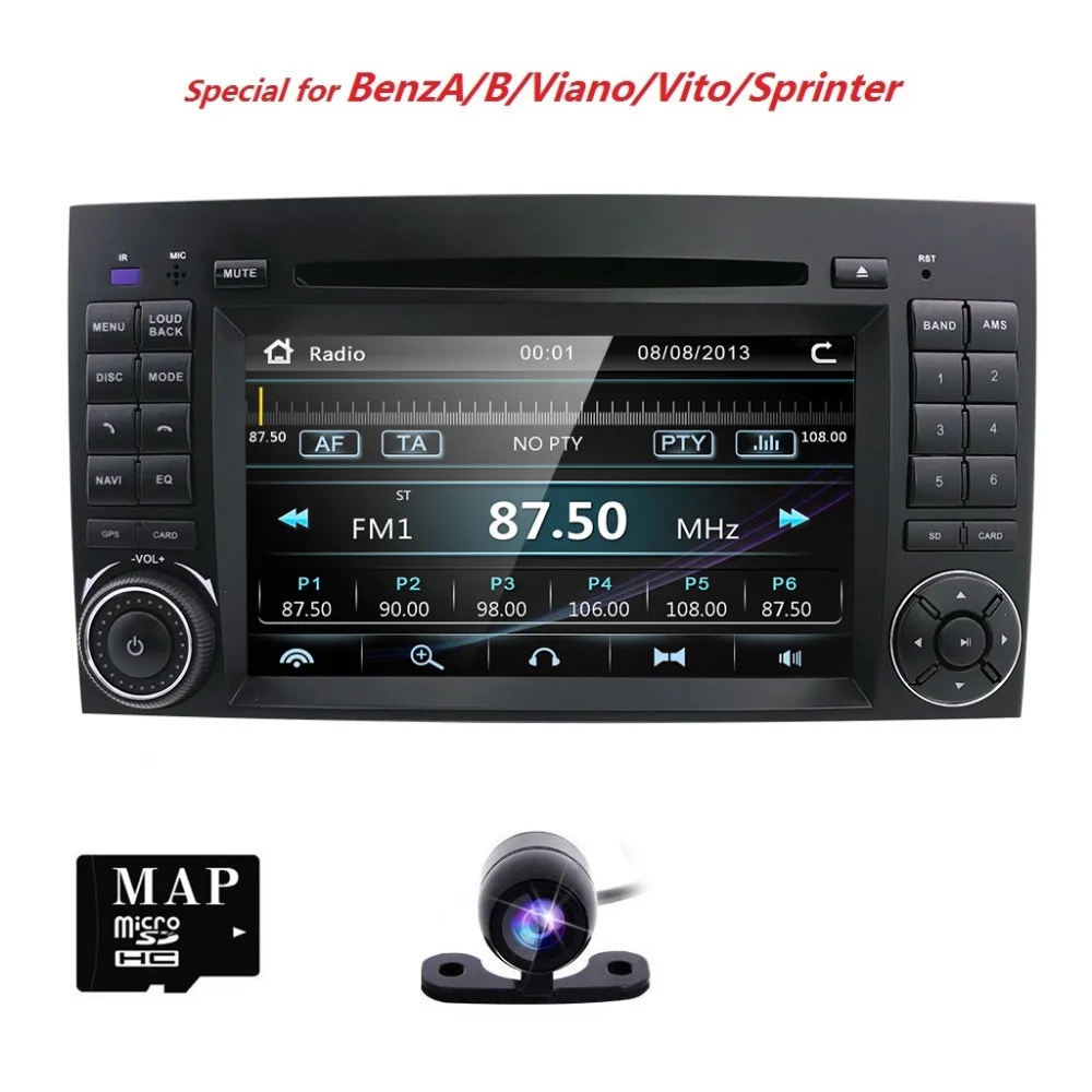 2 din стерео автомобиль DVD плеер для Mercedes Vito W639 Sprinter Viano B200 B-class 2006-2014 W169 W245 B170 W209GPS