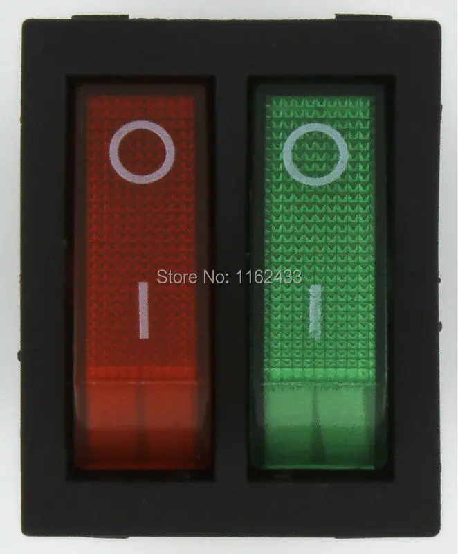 5 шт./лот KCD6 202N rocker switch перфорированный 26x22 мм 6 контактный ON OFF Выключатель питания