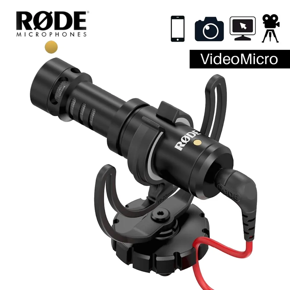 Rode VideoMicro микрофон для записи интервью с Deadcat Canon Nikon DSLR камера iPhone Zhiyun Dji