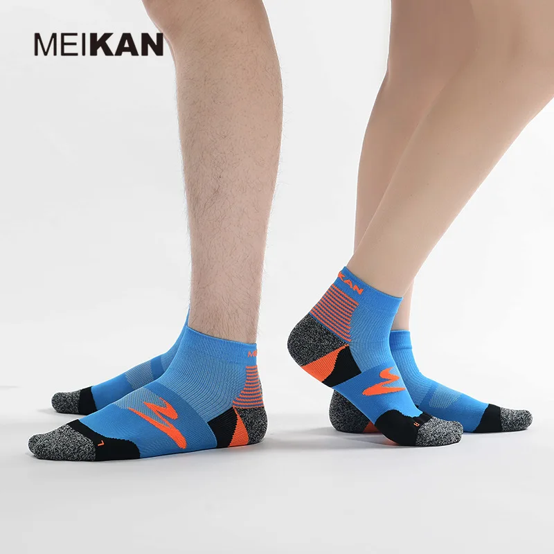 MK5116 MEIKAN короткие сетчатые носки для бега махровая подошва демпфирование