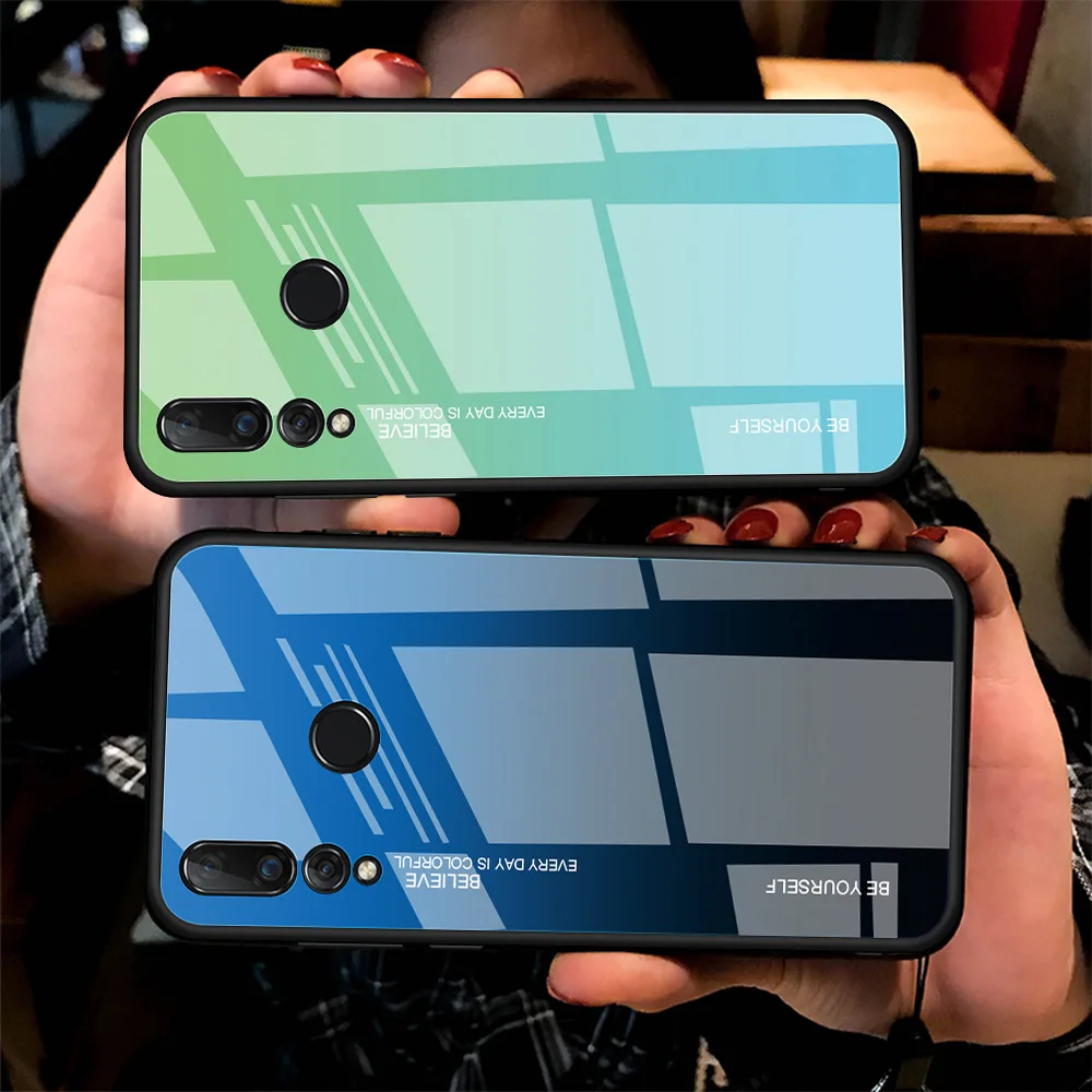 Градиентные чехлы для телефонов из закаленного стекла OPPO A57 A39 A59 F1S A79 F5 R15 Pro F1 F3 Plus
