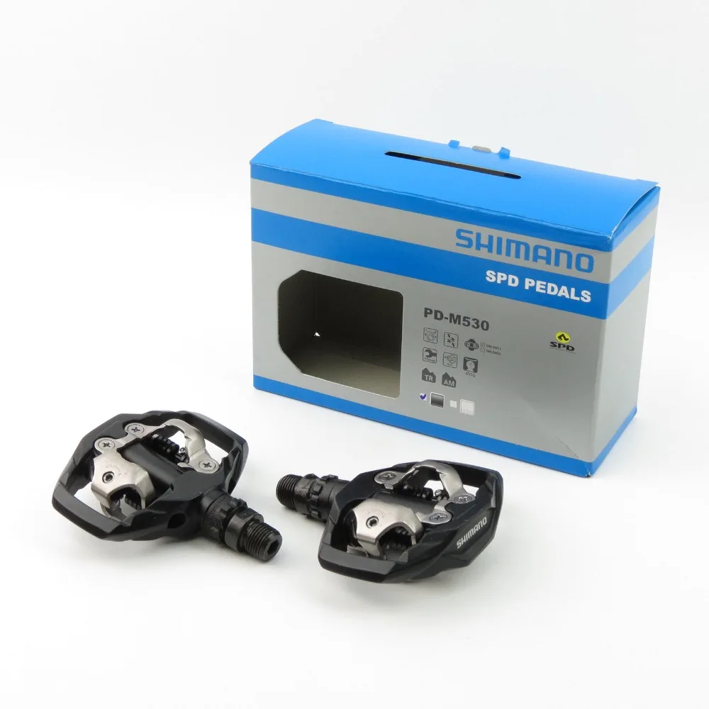Оригинальный Shimano DEORE велосипедный PD-M530 MTB горный велосипед без клипсов педали и