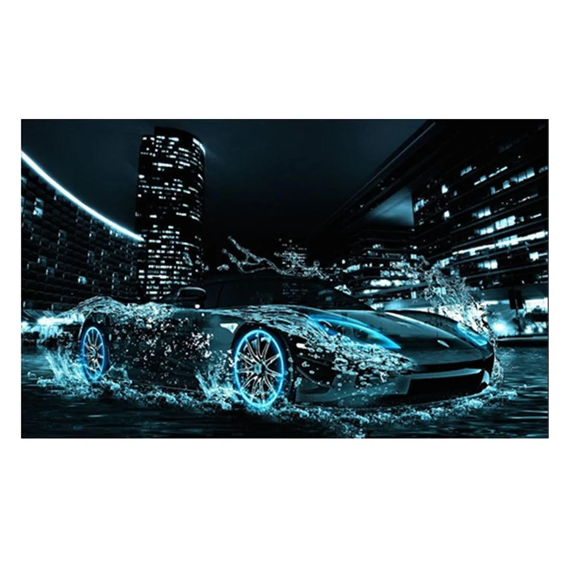 Полная круглая Алмазная мозаика спортивный автомобиль 5d Diy Алмазная вышивка крестиком крутая машина полная Алмазная вышивка городской пейзаж