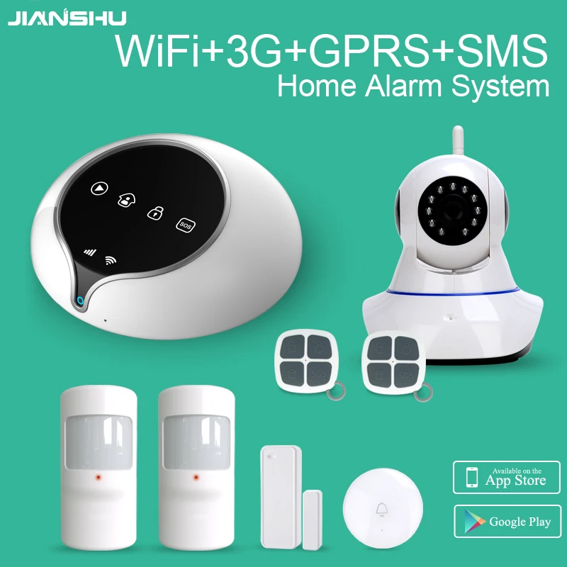 3G WIFI GPRS SMS домашняя сигнализация с ip камерой система охранной сигнализации