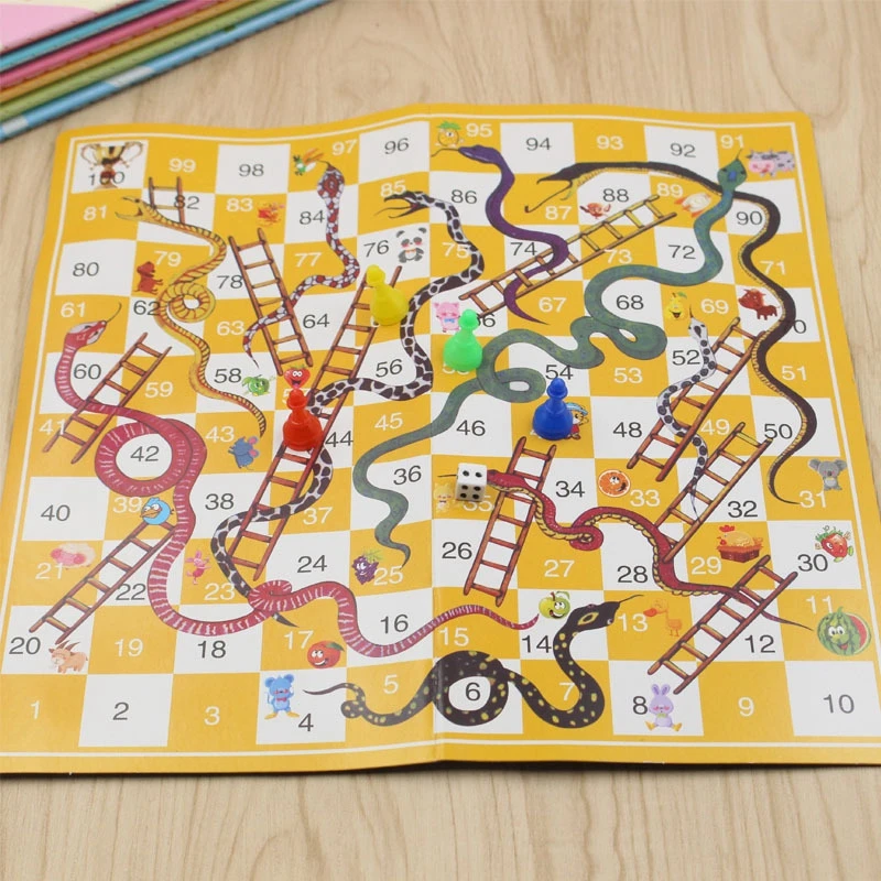 Игрушка TOY128 в виде змеиной лестницы, Обучающие Детские игрушки, веселая настольная игра, набор, портативная летная доска, семейные вечерние игры, игрушки для родителей и детей, подарки