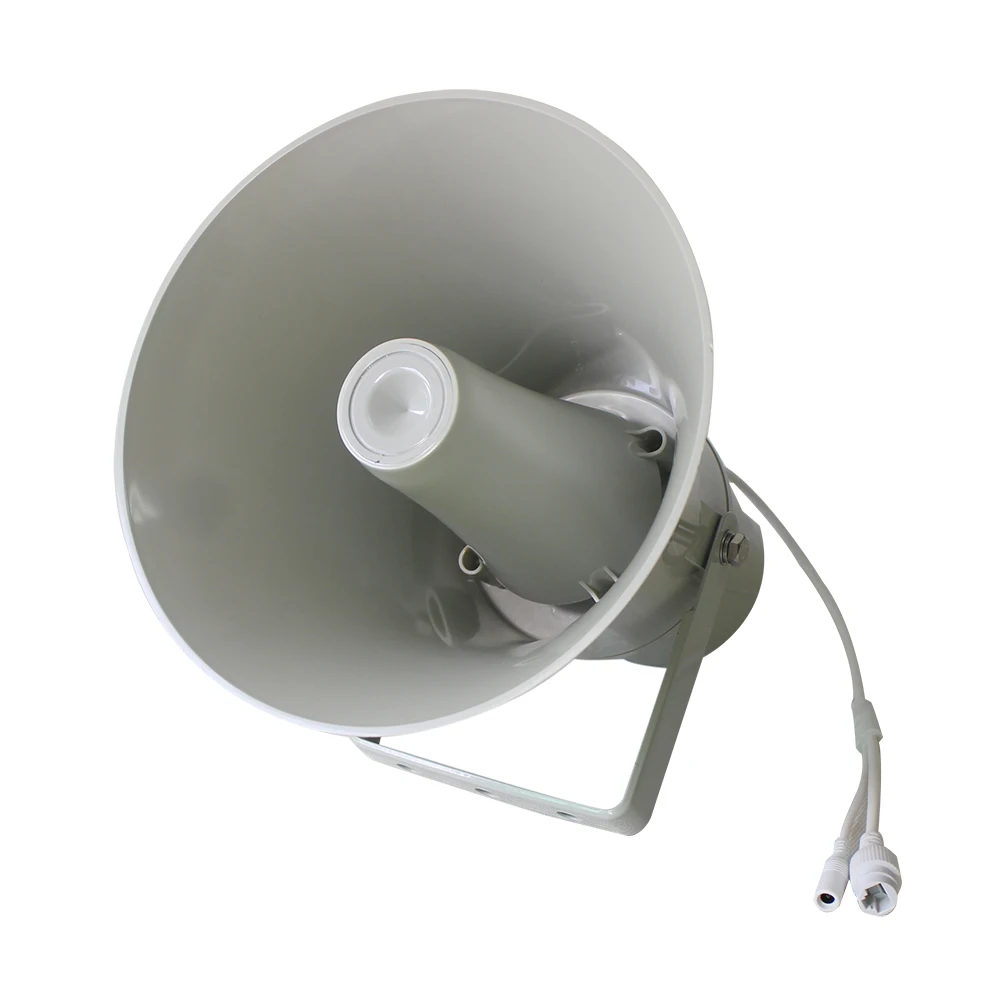 preço SIP Sistema De Rede ImpermeÔvel Ao Ar Livre Rodada Altofalante Do Chifre PA 15 W/30 W, Suporta 12VDC Ou Fonte De Alimentação POE, Com Interface RJ45