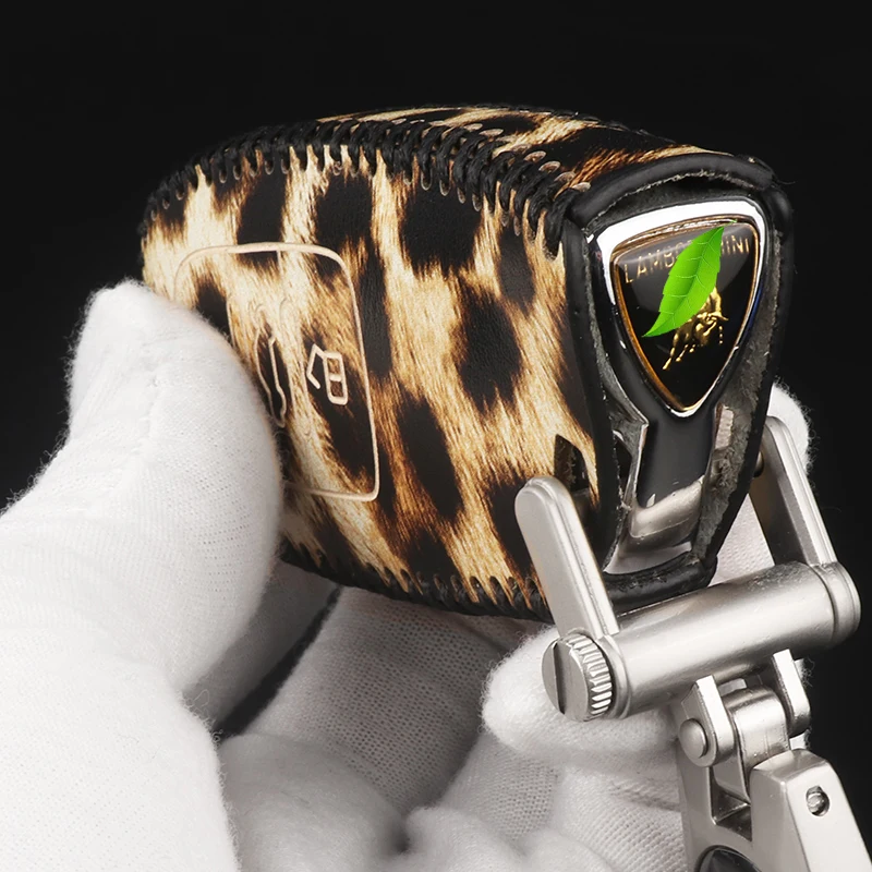 Dedicated to Lamborghini key case Huracan/Aventador car badge cover box leather bag ring accessories | Автомобили и мотоциклы