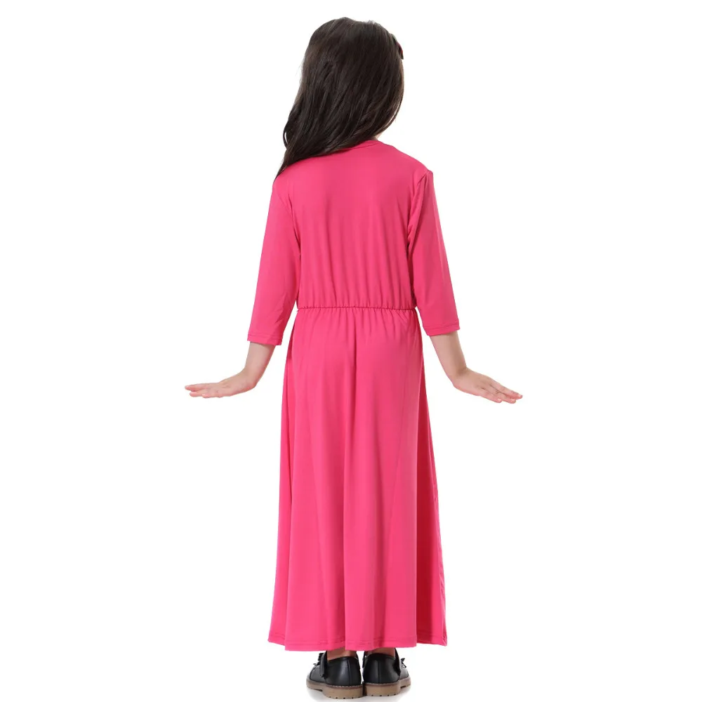 Мусульманское детское Макси платье для девочек длинное халат кимоно Jubah Рамадан