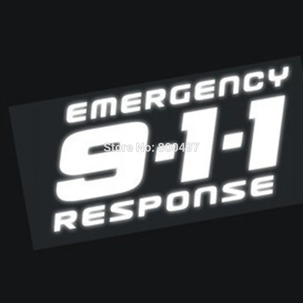 

Newest Car styling Creative Emergency Response 911 Car Stickers Car Decal for Toyota Ford Chevrolet Volkswagen Tesla Kia Lada