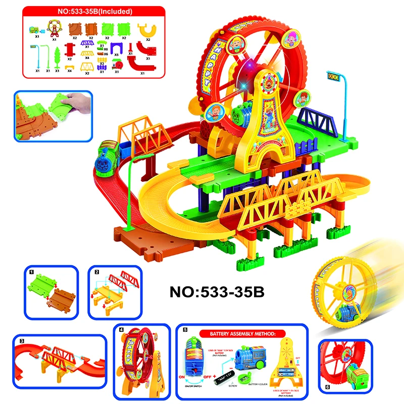 Magical DIY racing track set Big Size High Quality Cheap race accessories with light and music gift for children boy girls |