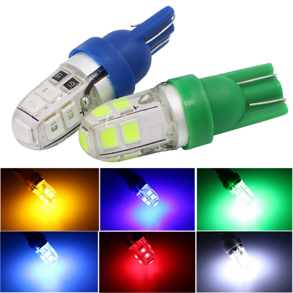 YSY 4 шт. t10 W5W 194 кремнезема COB led T10 w5w 9smd 2835 Авто Подсветка салона белый цвет красный