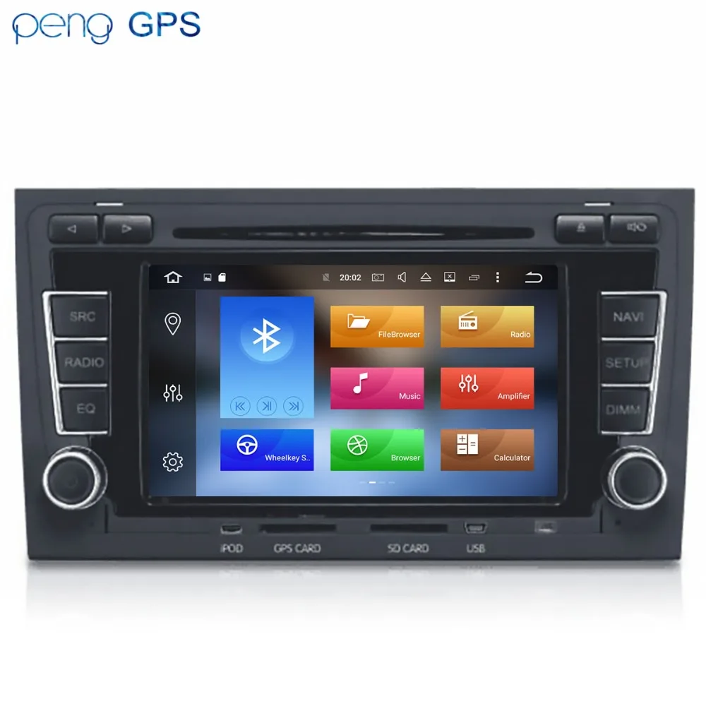 Автомобильная стерео 2din DVD GSP Navi Android 8 1 gps (2002-2008) для Audi S4/RS4/8E/8F/B9/B7 с Bluetooth Радио RDS CAN