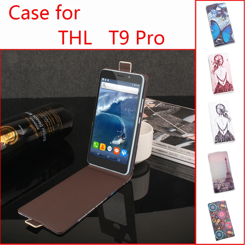 HongBaiwei модные кожаные чехлы для THL T9 Pro с изображением бабочки цветка башни узор