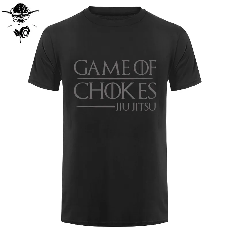 BJJ игра дросселей бразильская футболка джиу джитсу для мужчин и женщин летние топы Футболка короткий рукав хлопок Fightwear забавная футболка - Цвет: black gray