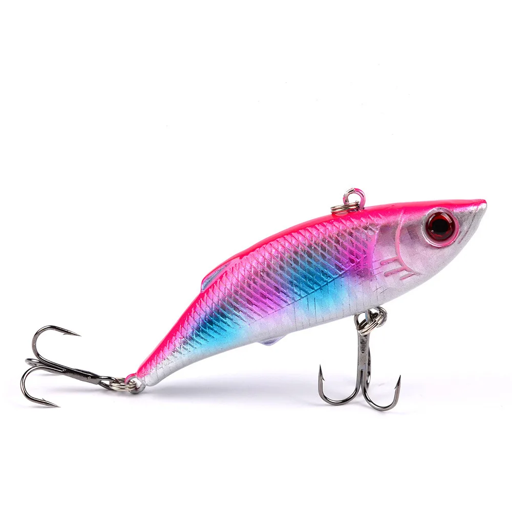 5PCS 10G 7.5CM Hard VIB Lures Fishing Bait Vibration Vibe Rattle Hooks Tackle Pesca |