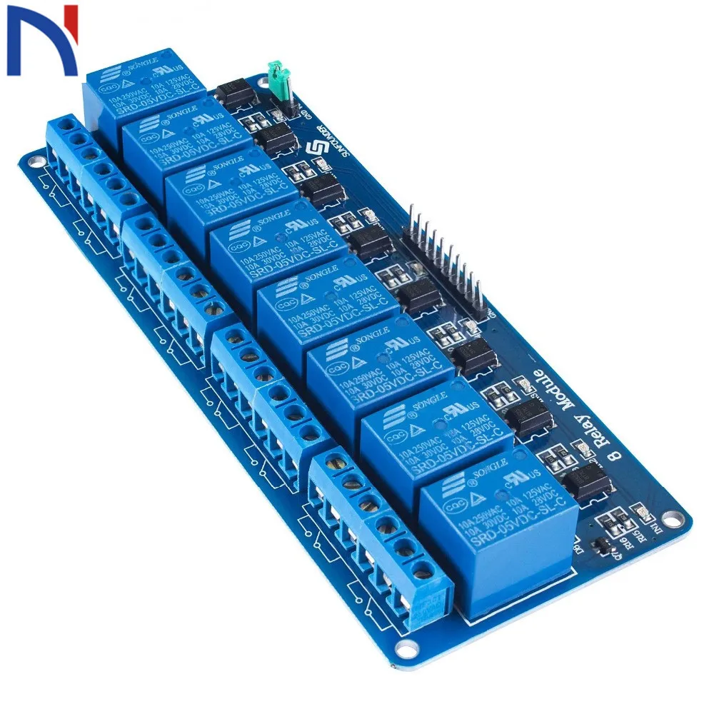 

DC 5V 8 Channel Relay Module DC5V Low Level for SCM Household Appliance Control for Arduino Raspberry Pi DIY Kit