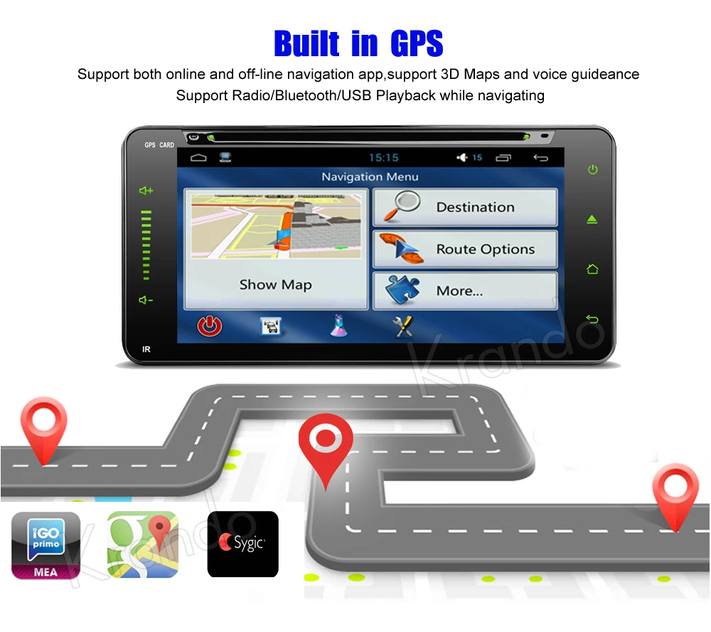 Krando android 7 1 6 95 ''автомобильный dvd плеер для Toyota Hilux VIOS Old Camry Prado RAV4 2003 2006 gps