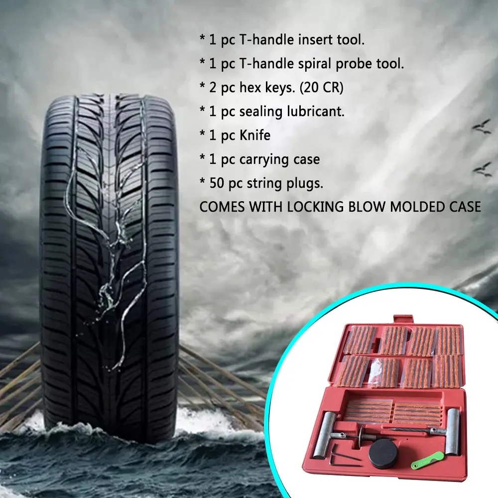 Набор для ремонта шин комплект из 57 предметов самостоятельного плоских