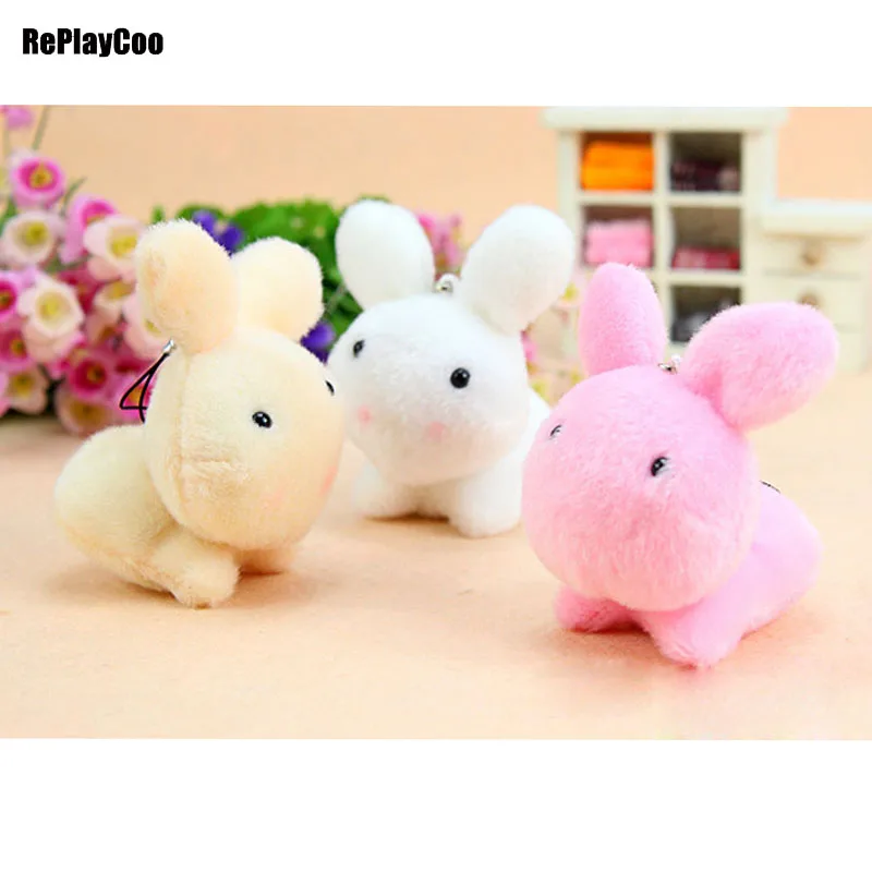 50 шт./лот Kawaii Мини кролик плюшевые игрушки мягкие чучела маленький кулон на