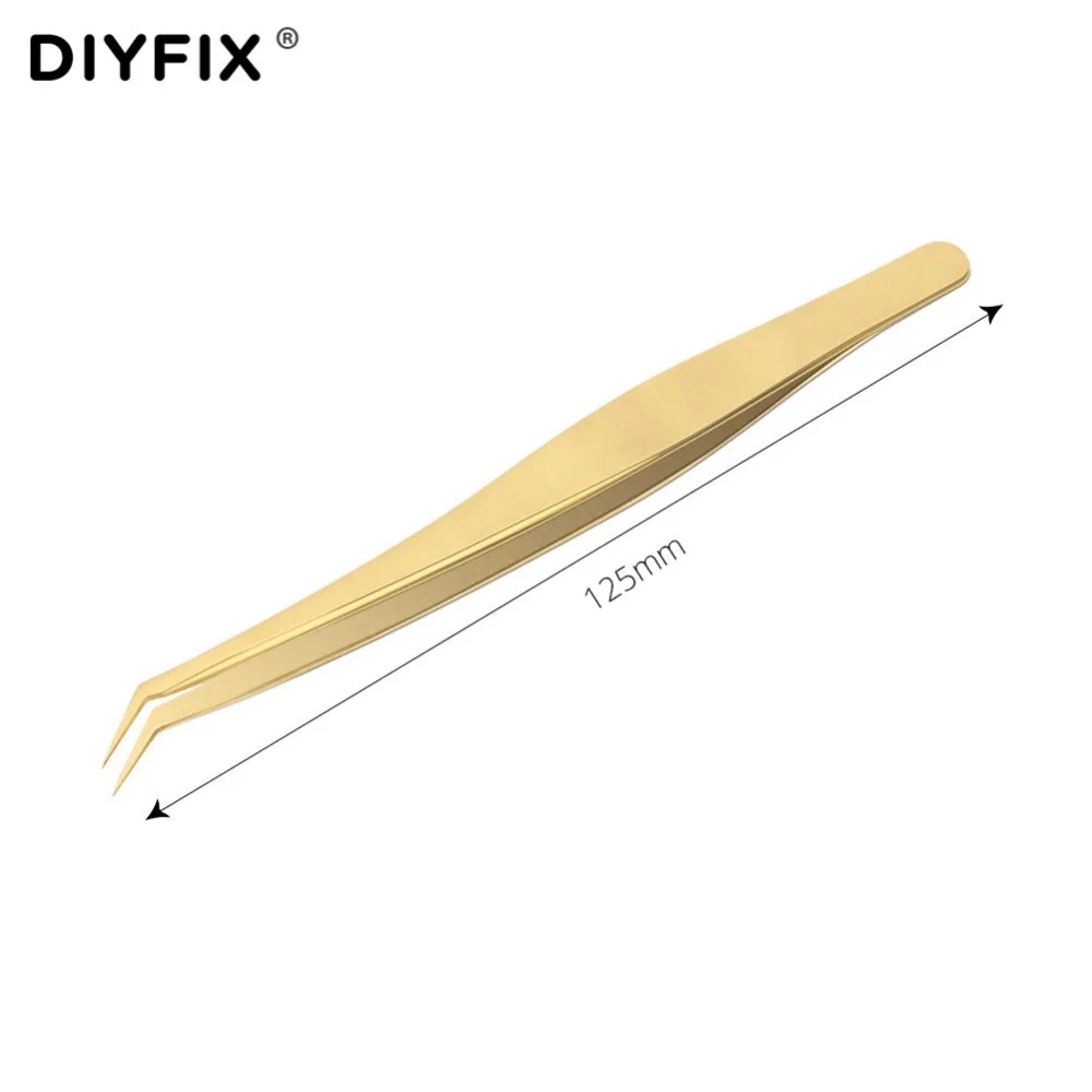 Пинцет DIYFIX для наращивания ресниц точные прямые изогнутые искусственные стразы