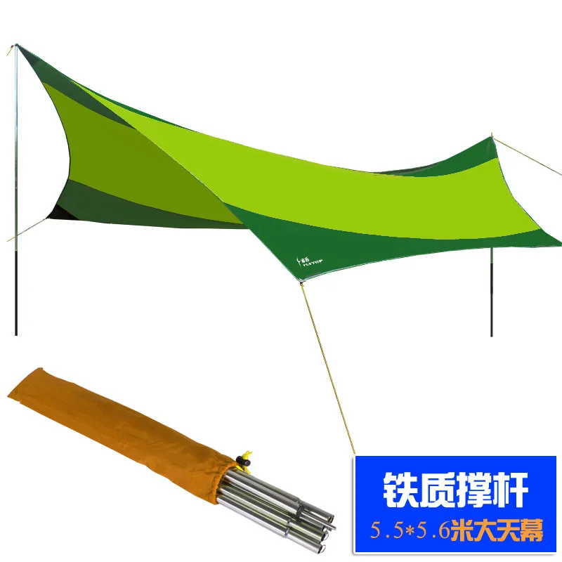 Flytop Ultralarge 550*560 см 5 6 человек железные столбы солнцезащитный тент большая беседка