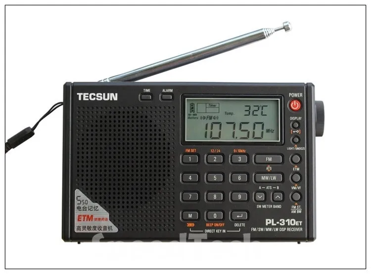 Tecsun PL-310ET Digital ETM DSP Portable PLL Radio FM AM Stereo/LW/SW/MW World Receiver pl380 with pocket size | Электроника