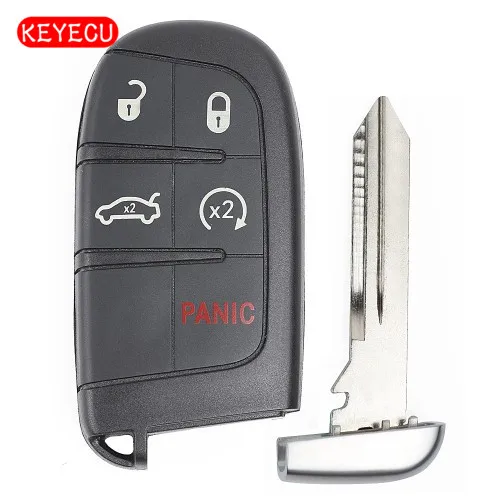 Запасная деталь KEYECU 5 кнопок 433 МГц чип ID46 для Chrysler 300 Dodge 2011 2018 FCC: дистанционный