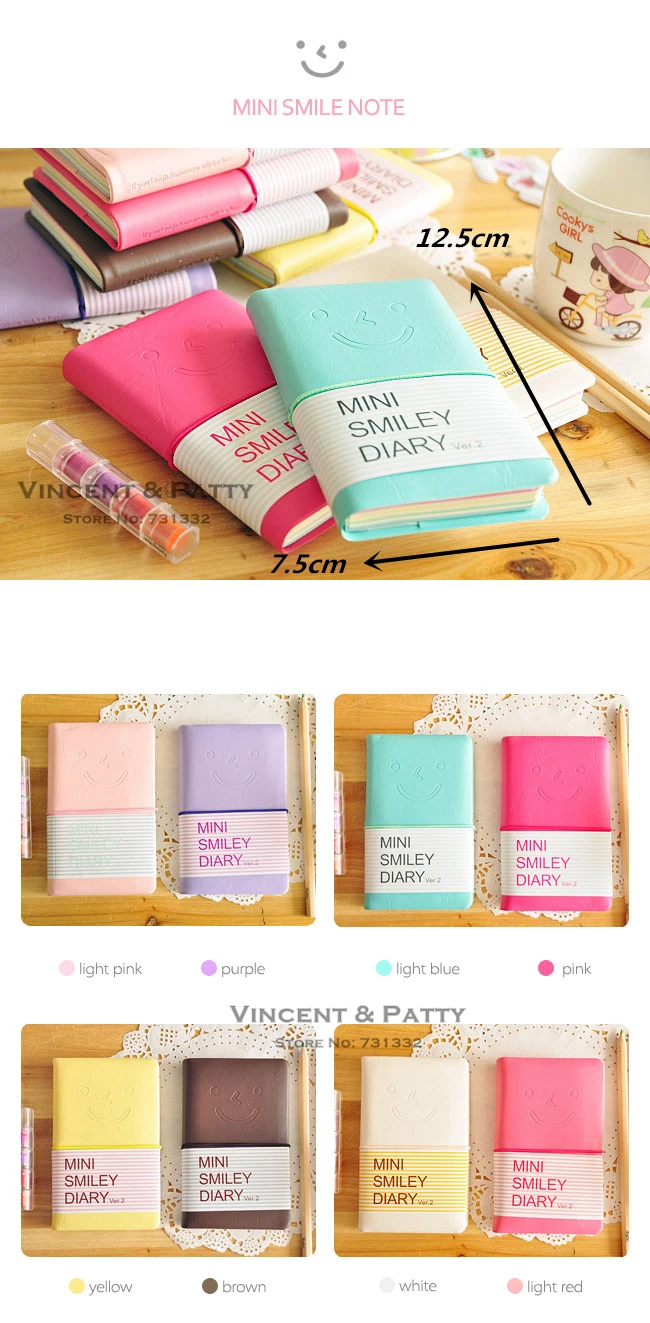 Улыбка Тетрадь приталенный тетрадь в твердой обложке Цвет Дневник Блокнот Книга