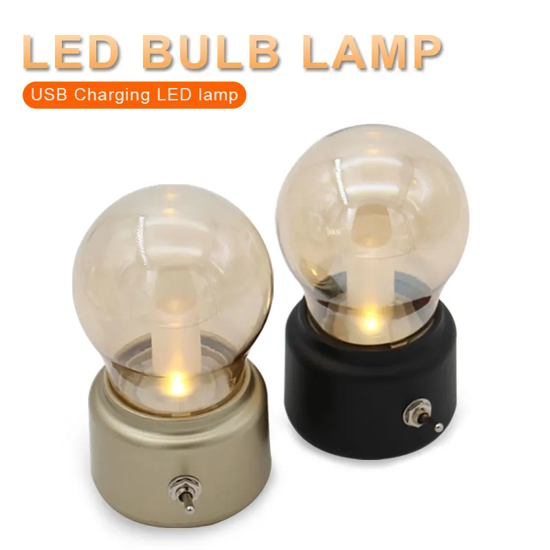 Античная Миниатюрная лампа ночник с USB зарядкой и переключателем узлов