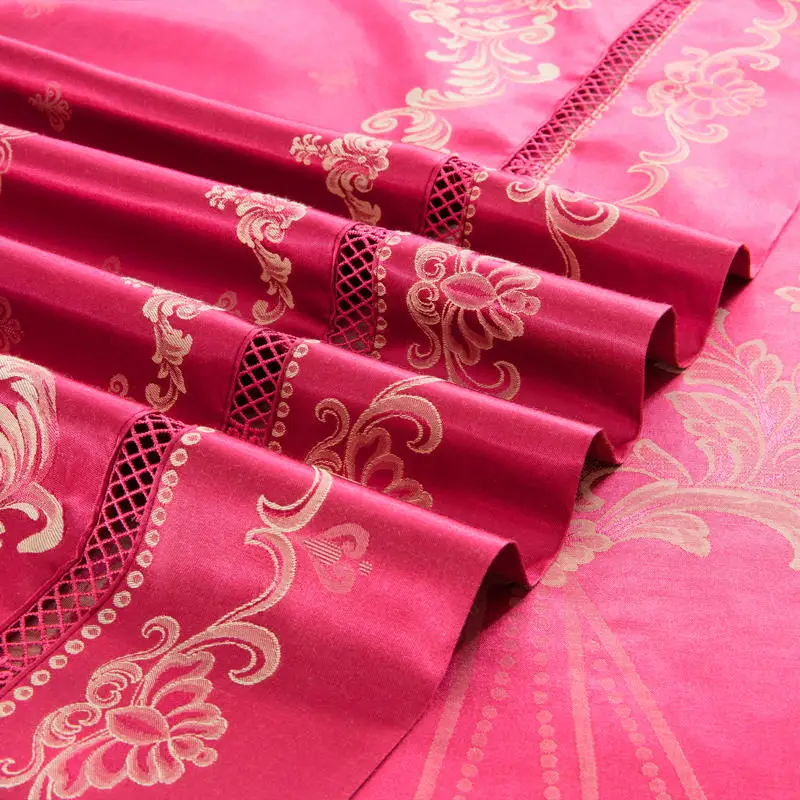 Новинка 2019 роскошный красный Шелковый атласный комплект постельного белья