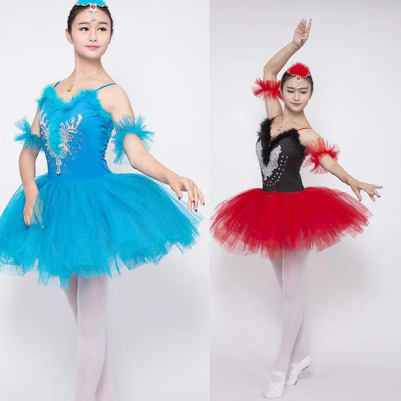 Для взрослых для бальных танцев профессиональная белая Лебединое озеро платье с