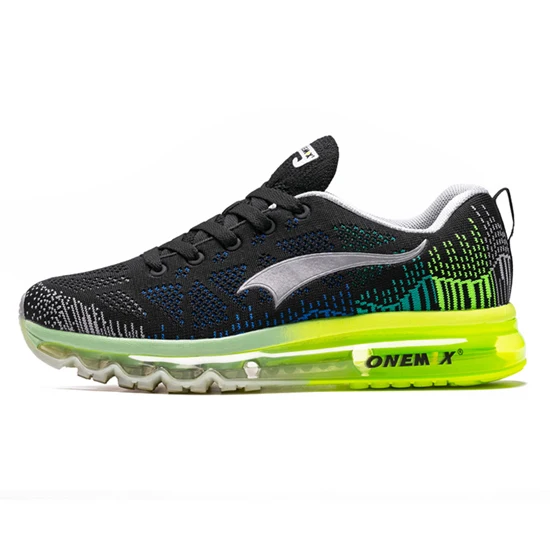 Black gray Onemix мужские спортивные туфли ; обувь с вырезами; летние Ультра Тонкий Push Up светильник амортизатор Летающий вязанные спортивные туфли открытые туфли для бега трусцой - Цвет: Black gray