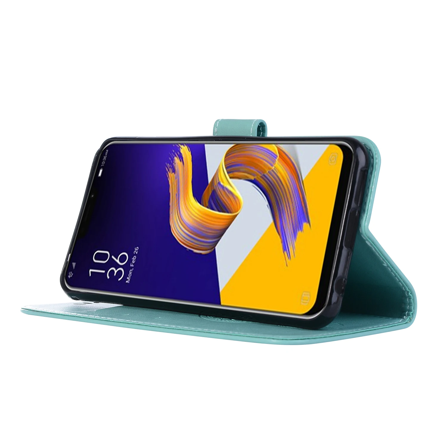 Чехол-книжка для ASUS Zenfone Max M1 ZB555KL кожаный с изображением Ловца снов совы |