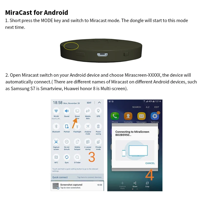 MiraScreen G2 1080P HD tv Box для Android беспроводной WiFi Дисплей ТВ ключ приемник ТВ палка зеркалирование приемник и L7 HD ТВ кабель