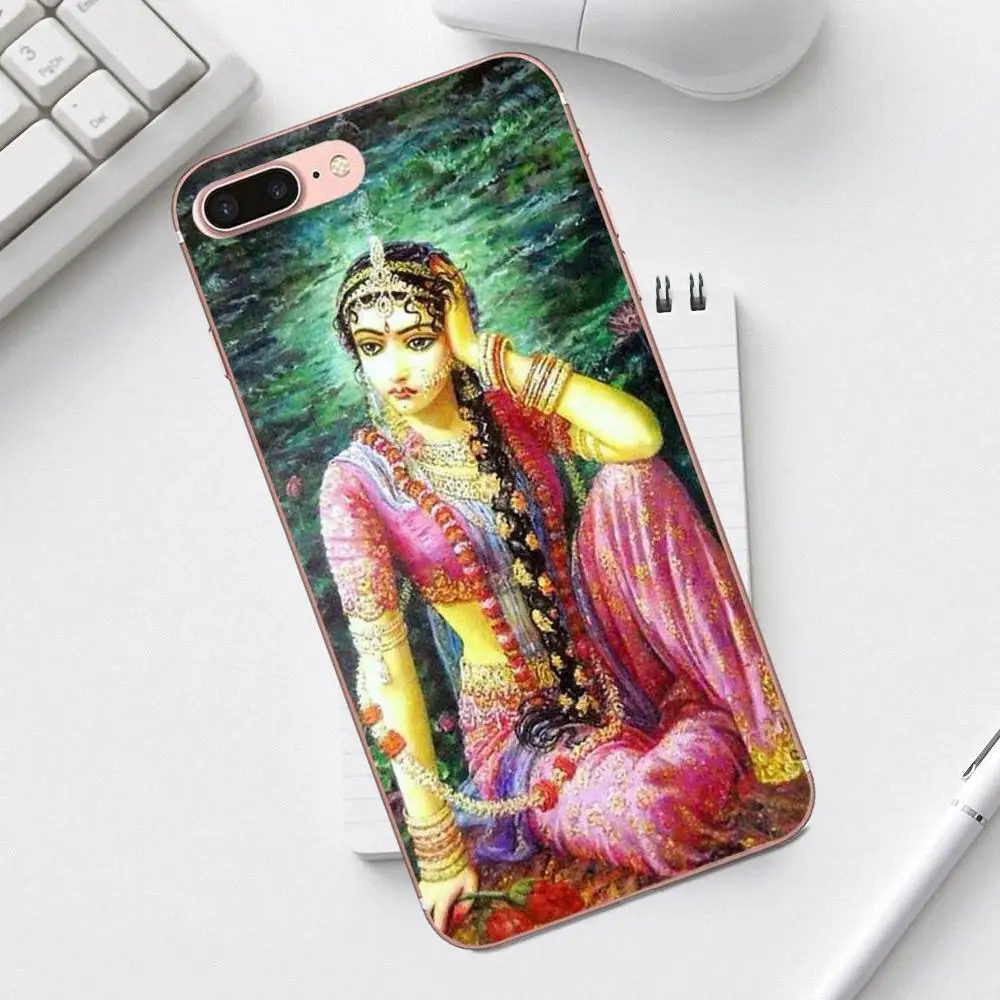 Qdowpz TPU чехол Чехол Золотой Властелин Кришна инду для iPhone 4 4S 5 5C SE 6 6S 7 8 Plus X XS Max XR Galaxy