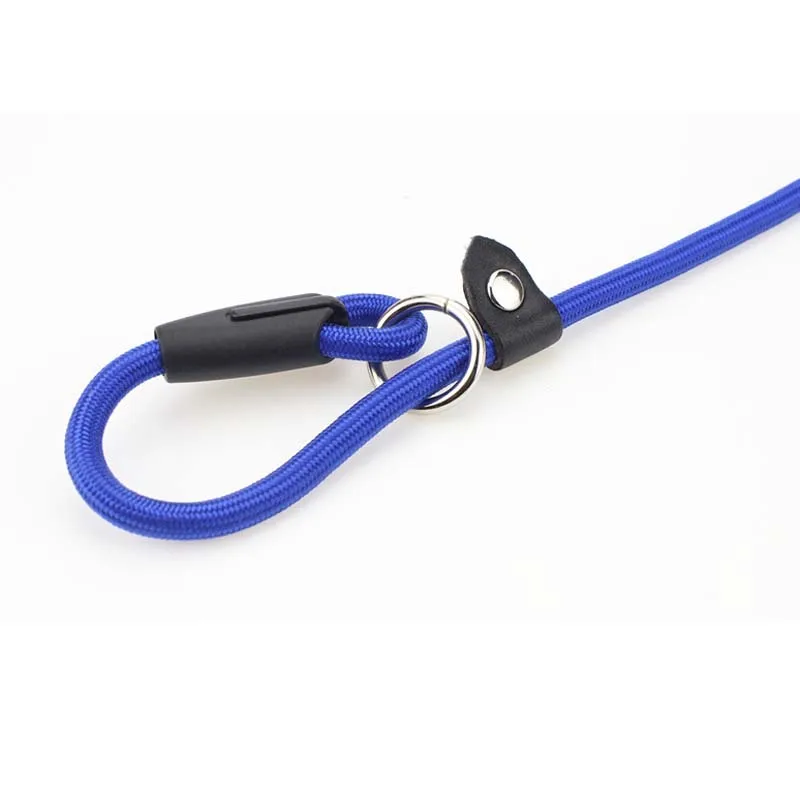 140cm Length 0.6/0.8/1.0cm Diameter Nylon Dog Leash Rolled Round Strong Slip Dog Lead Collar Pet Training Rope Correa Perro 10E