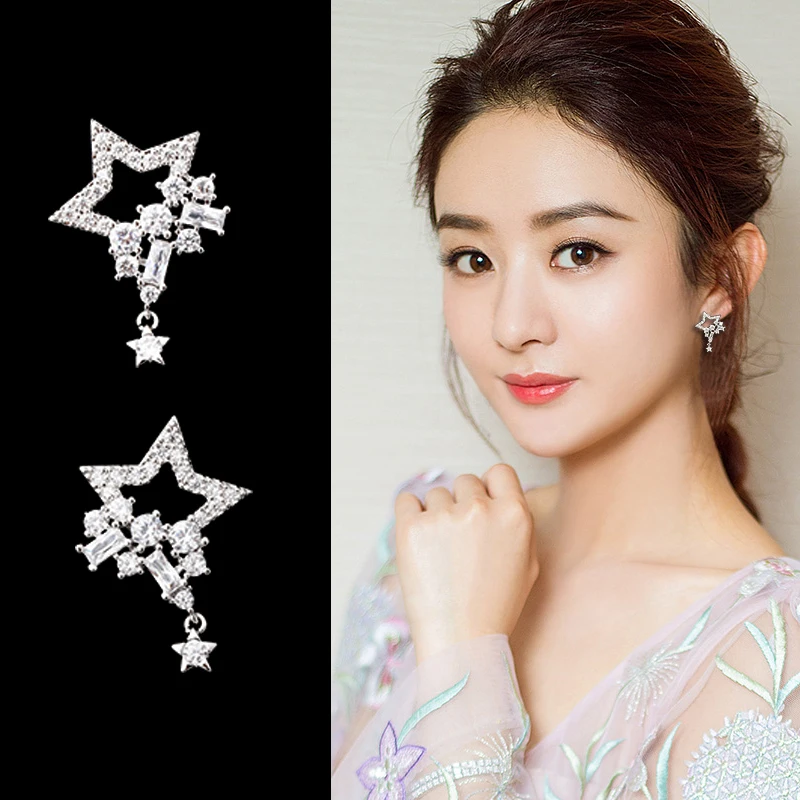 Женские серьги гвоздики FARLENA модные с кристаллами из циркония|crystal stud earrings|fashion