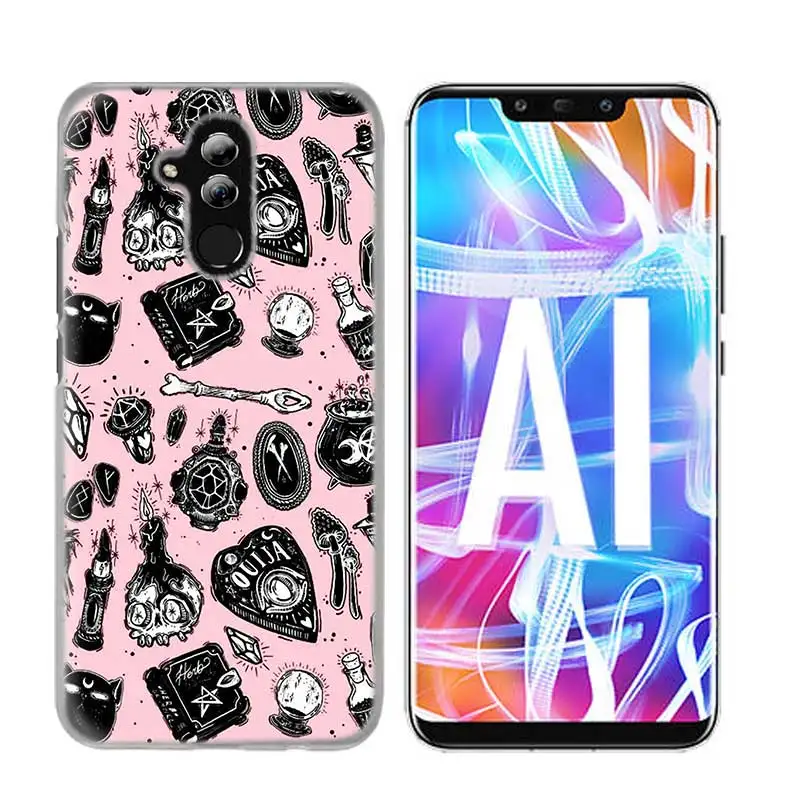 Чехол для huawei Honor P20 mate 20 10 P10 P9 P8 8X9 Lite P Smart+ Plus Nova 3i прозрачный девчачий пастельный готический