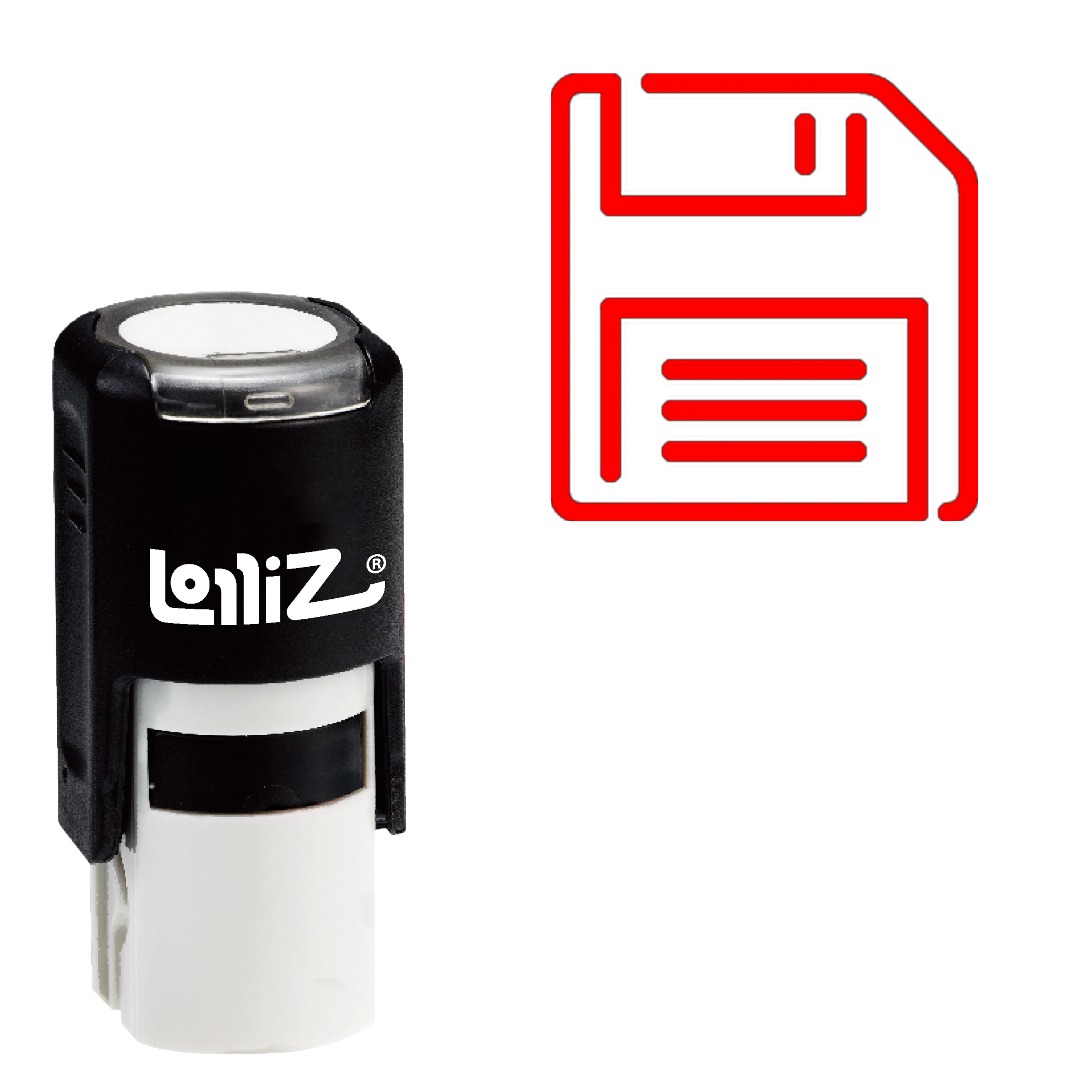 

LolliZ Floppy Self-Inking резиновый штамп-Современная серия символов